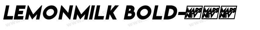 LemonMilk bold字体转换